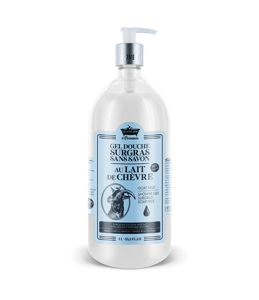 Gel Douche Lait de Chèvre 1 L Les Petits Bains de Provence 