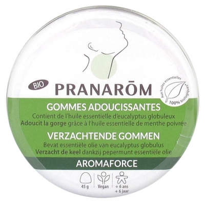 [724Ph240022150] Aromaforce Gommes Adoucissantes Menthe Eucalyptus Bio 45g Pranarôm 