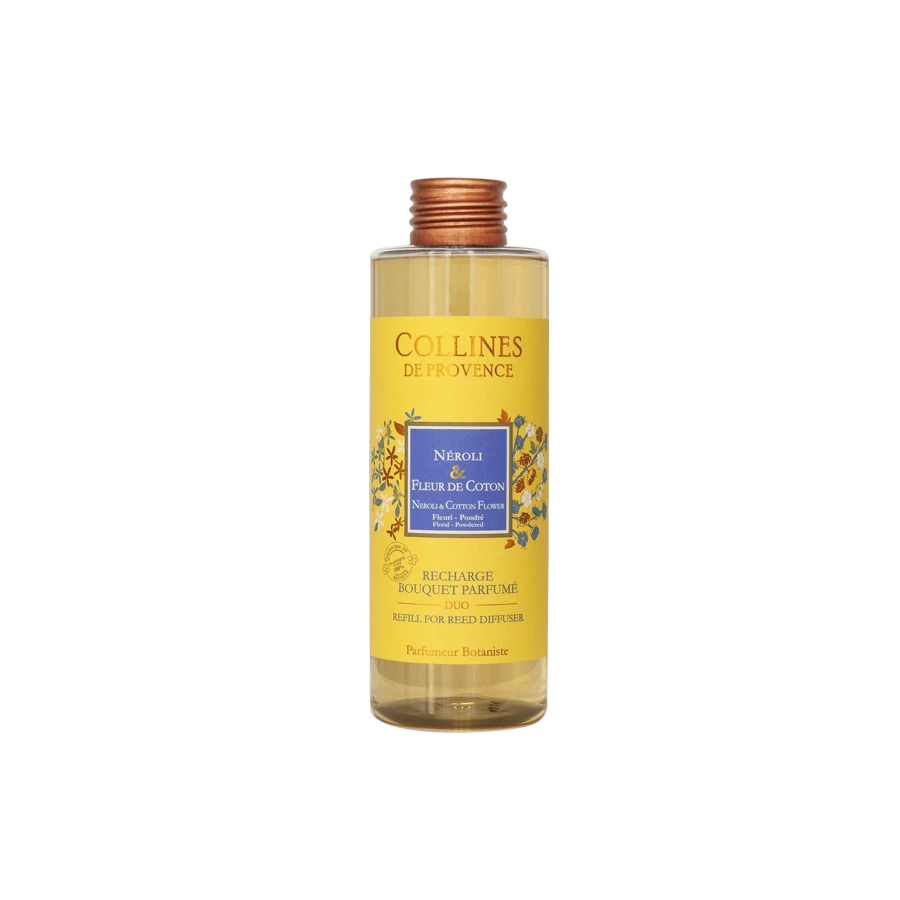[724Ph240029839] Recharche Bouquet Parfumé Néroli & Fleur de Coton 200ml Collines de Provence