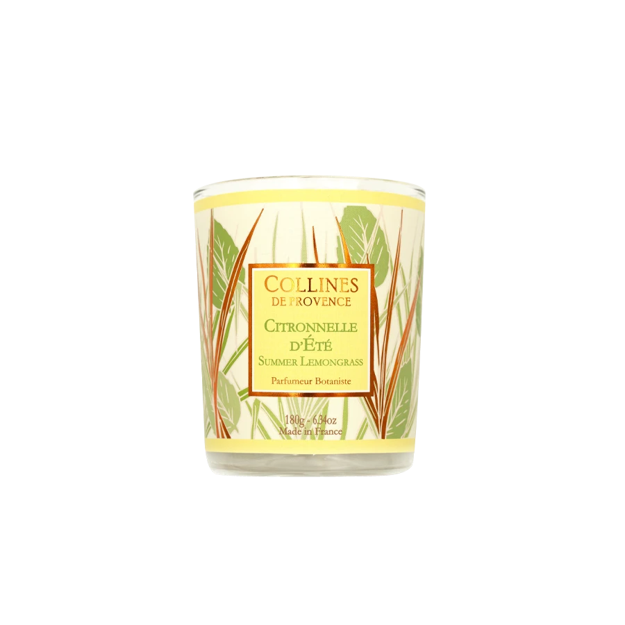 [724Ph240029855] Bougie Citronnelle d'Eté 180g Collines de Provence