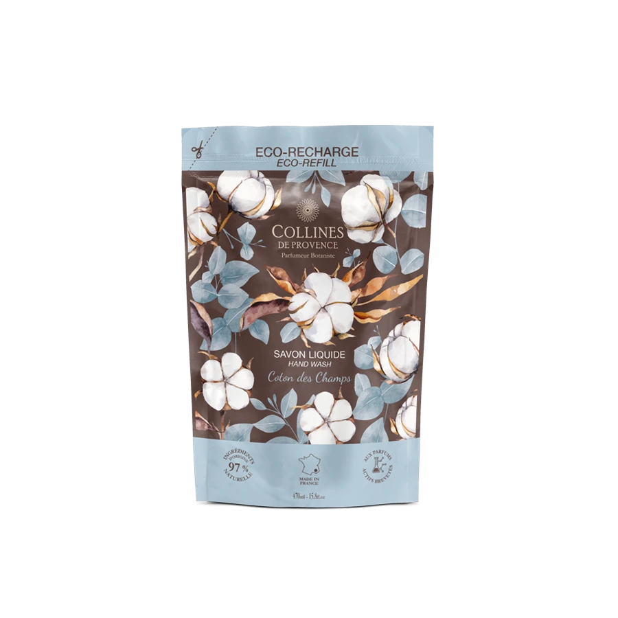 [724Ph240029861] Eco-recharge Savon Liquide Coton des Champs 470ml Collines de Provence