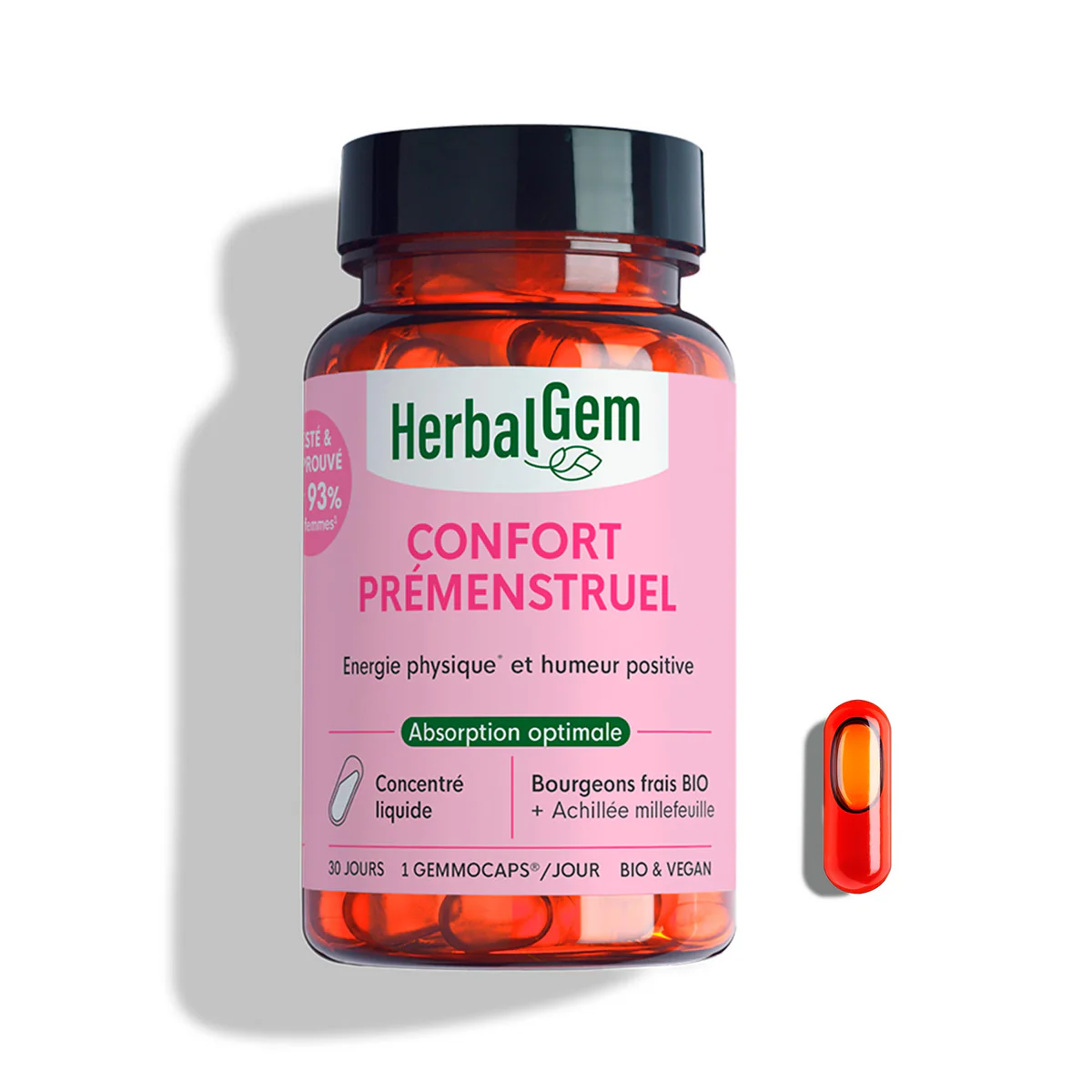 [724Ph240029913] Gemmocaps Confort Prémenstruel  30 Comprimés HerbalGem