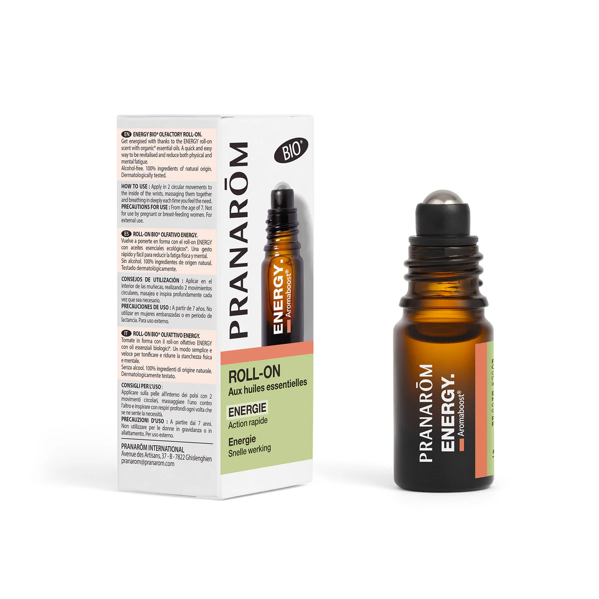 [724Ph240029934] Aromaboost Roll-on Energy 5ml Pranarôm