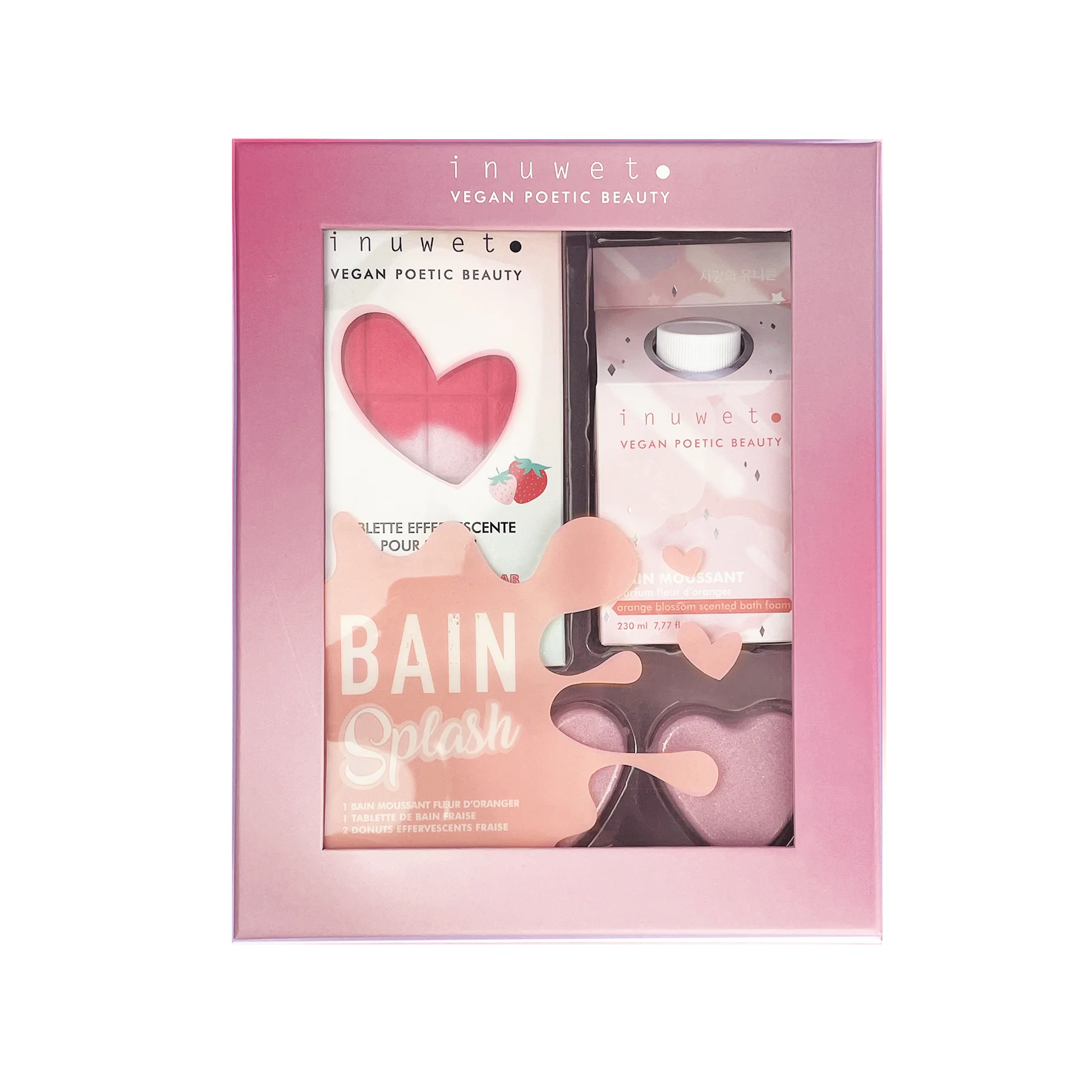 [724Ph240005496] Coffret Bain Splash Fraise Inuwet