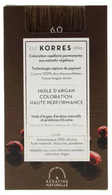 [724Ph240005821] Coloration Permanente Huile d'Argan - 6.0 Blond Foncé Korres