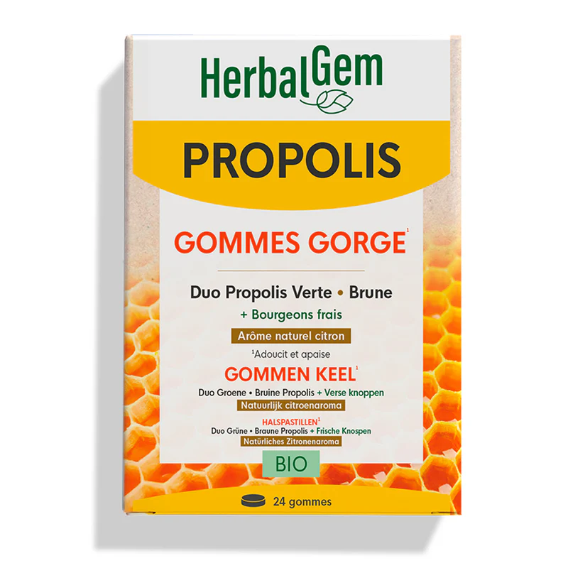 Gommes Gorge Propolis Bio HerbalGem