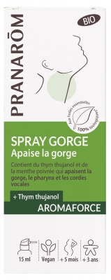 Aromaforce Spray Gorge Apaisant Bio 15ml Pranarôm 