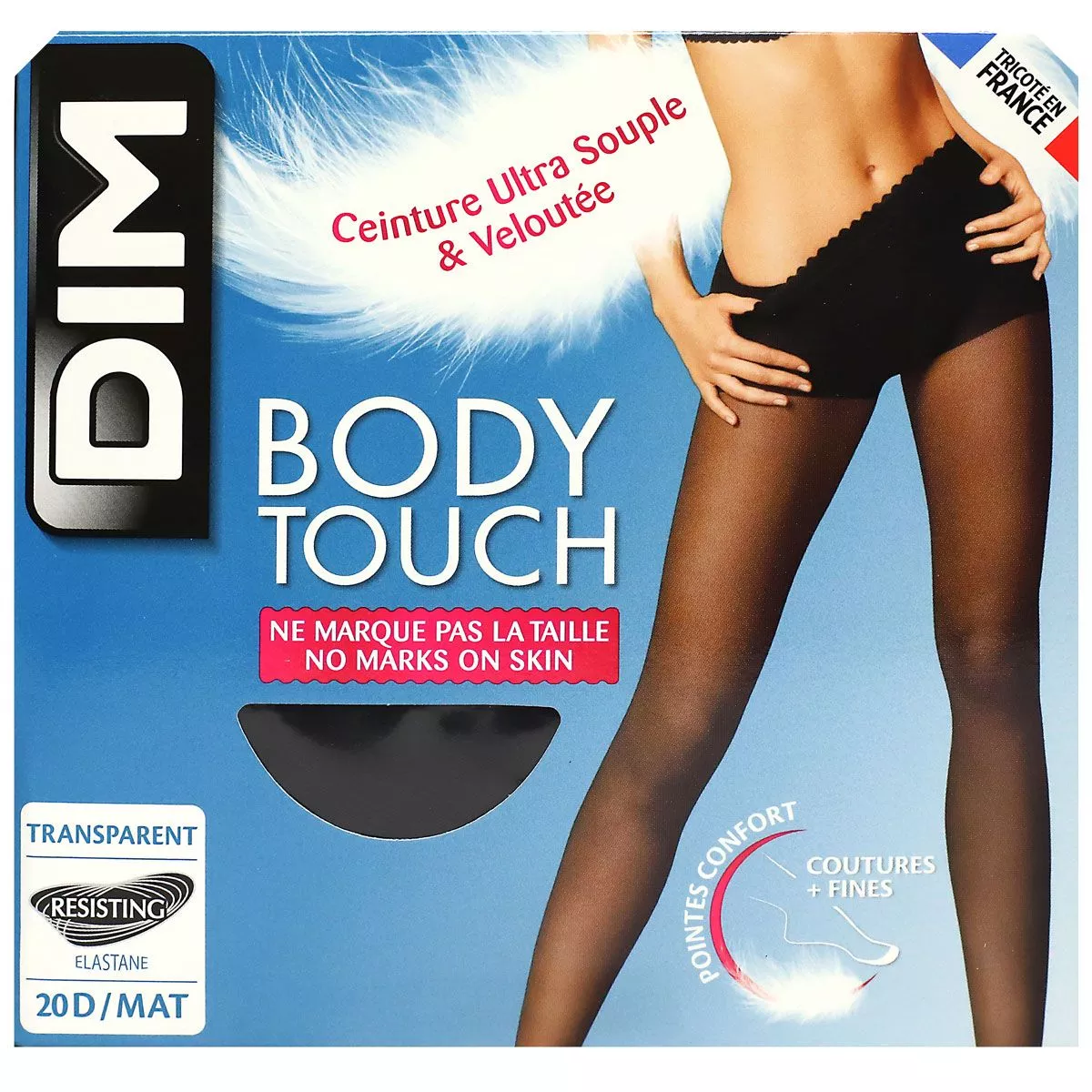 Body Touch collant femme voile noir mat 20D T1 Dim
