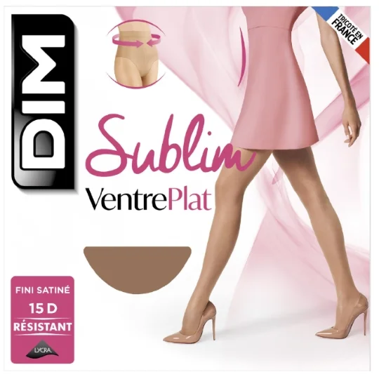 Collant Sublim Ventre Plat 15D Beige Transparent DIM