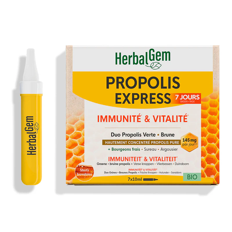 Propolis Express Immunité et Vitalité Bio 7x10ml HerbalGem