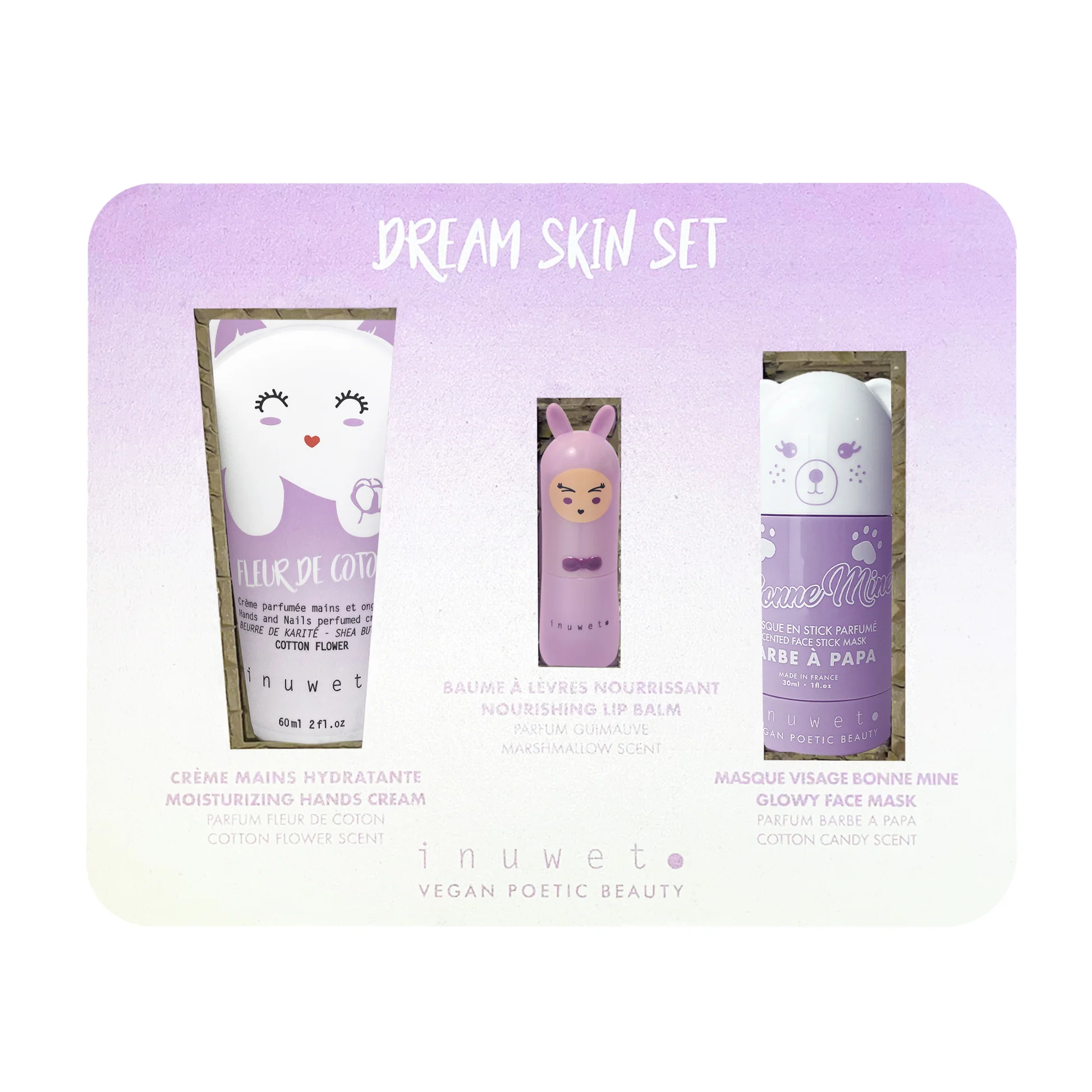 Coffret 3 Soins Dream Mauve Inuwet