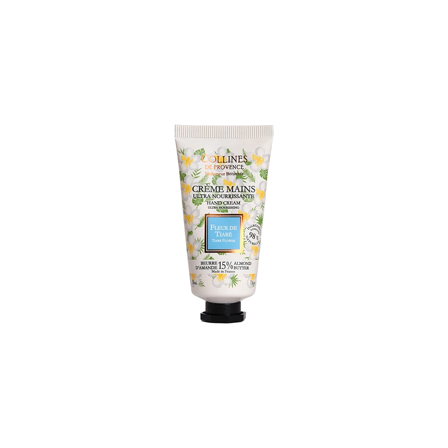 Crème Mains Fleur de Tiaré 30ml Collines de Provence